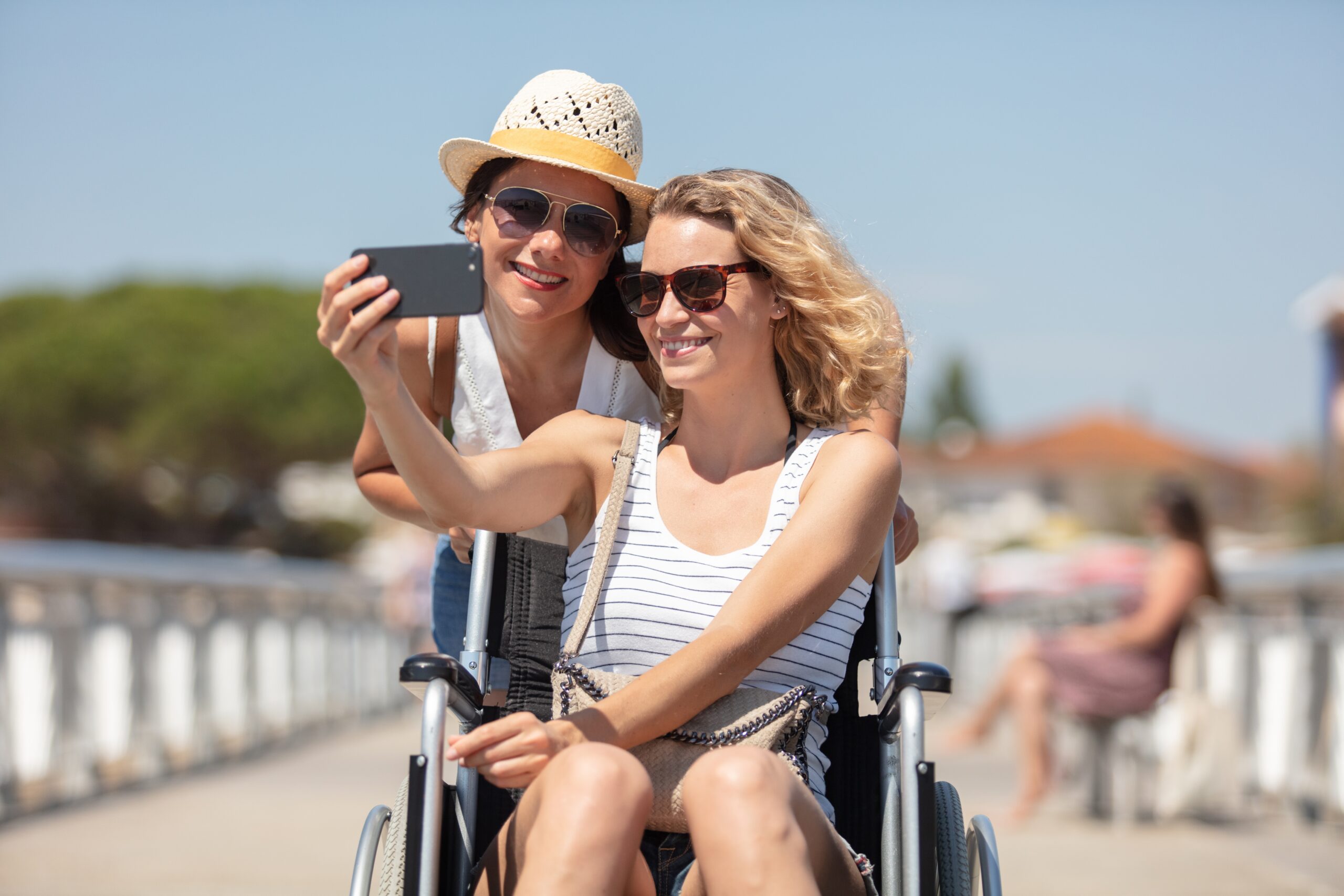 Two women taking a selfie